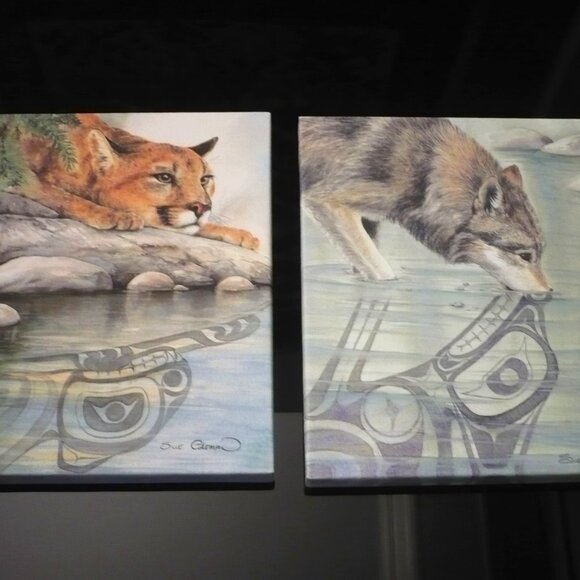 'Cougar Reflection' Canvas Print By Sue Coleman - Picture 9 of 9
